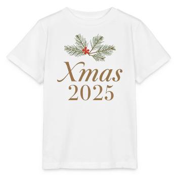 Golden XMAS 2025 – Mistelzweig Design - Stanley/Stella Kinder T-Shirt MINI CREATOR  - Weiß - Vorne - Maike (125cm)