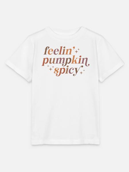 Feelin' Pumpkin Spicy Textdesign - Stanley/Stella Kinder T-Shirt MINI CREATOR - Weiß