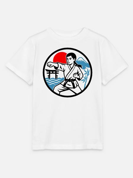 Karate and Nature - Stanley/Stella Kinder T-Shirt MINI CREATOR - Weiß