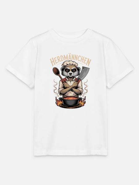 Herdmannchen Kochen Lustiger Koch Herdmannchen - Stanley/Stella Kinder T-Shirt MINI CREATOR - Weiß