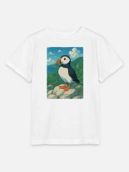Anime Papageientaucher Puffin - Stanley/Stella Kinder T-Shirt MINI CREATOR - Weiß