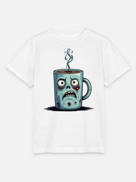 Zombie-Kaffeetasse - Stanley/Stella Kinder T-Shirt MINI CREATOR - Weiß