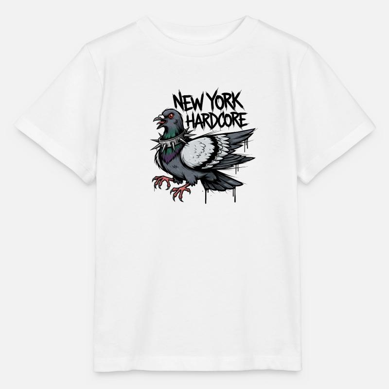 New York Hardcore Pigeon Design - Stanley/Stella Kinder T-Shirt MINI CREATOR  - Weiß