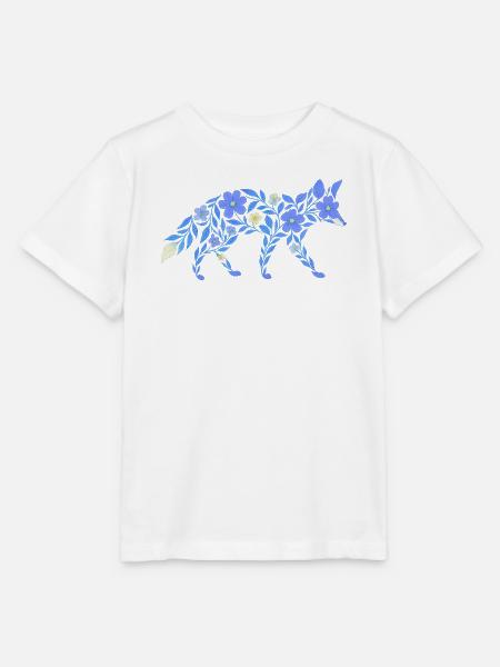 Nordic Floral - Heller Blaufuchs - Stanley/Stella Kinder T-Shirt MINI CREATOR - Weiß