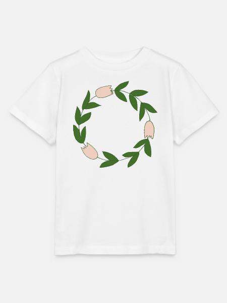 Eleganter Blumenkranz mit zarten Blüten - Stanley/Stella Kinder T-Shirt MINI CREATOR  - Weiß