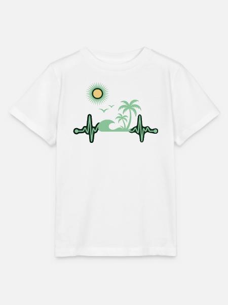 Tropisch Palmen Urlaub Meer - Stanley/Stella Kinder T-Shirt MINI CREATOR  - Weiß