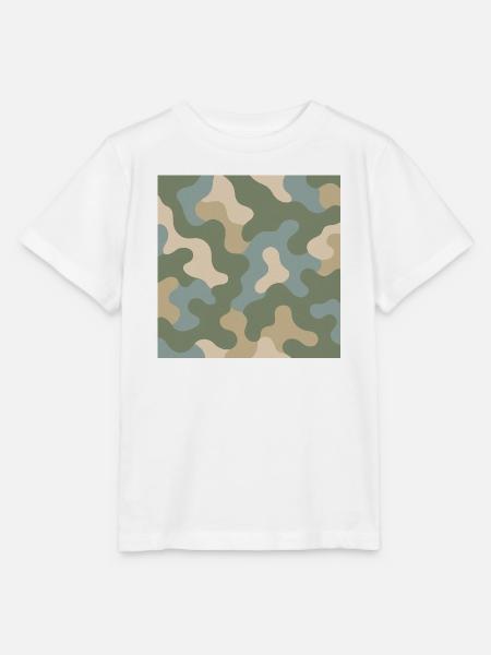 Moderner Camouflage-Hoodie - Stanley/Stella Kinder T-Shirt MINI CREATOR - Weiß