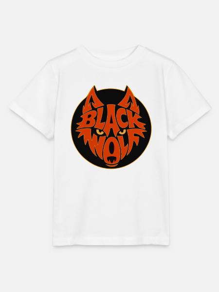 Schwarzer Wolf Retro-Grafik - Stanley/Stella Kinder T-Shirt MINI CREATOR - Weiß
