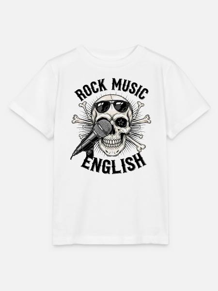 Rock Musik Totenkopf Design - Stanley/Stella Kinder T-Shirt MINI CREATOR  - Weiß