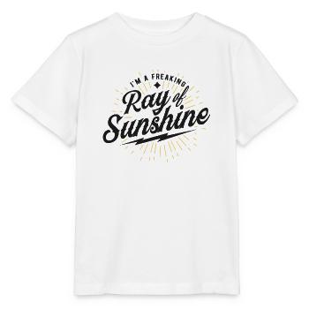 Verrücktes Sonnenstrahl-Design - Stanley/Stella Kinder T-Shirt MINI CREATOR  - Weiß - Vorne - Maike (125cm)