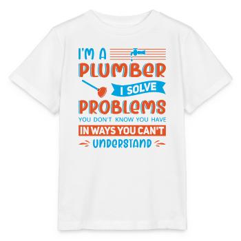 Heating Engineer Heating Construction Plumber Plumber - Stanley/Stella MINI CREATOR Kids’ T-Shirt - white - Front - Maike (125cm)