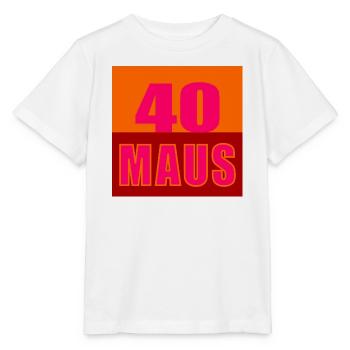 Forty-year-old mouse 40th birthday - Stanley/Stella MINI CREATOR Kids’ T-Shirt - white - Front - Maike (125cm)