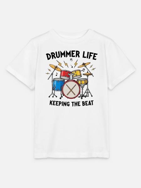 Lebendige Trommelkunst Motiv - Stanley/Stella Kinder T-Shirt MINI CREATOR  - Weiß