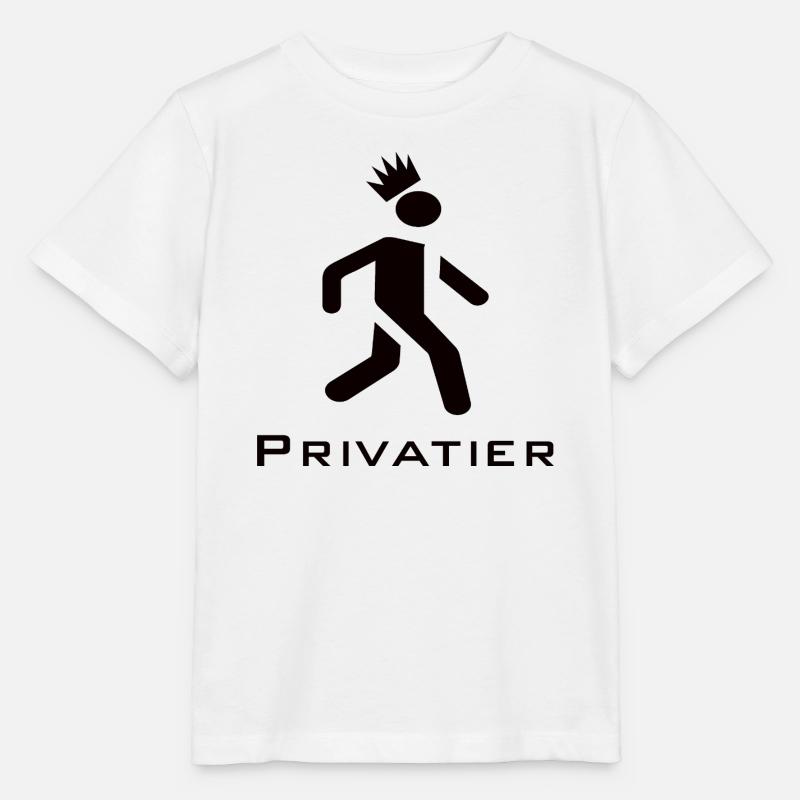 Privatier - Runner mit Krone Design schwarz - Stanley/Stella Kinder T-Shirt MINI CREATOR  - Weiß