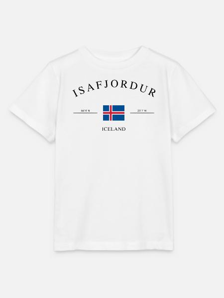 Ísafjörður Island – Urlaub Souvenir & Geschenk - Stanley/Stella Kinder T-Shirt MINI CREATOR  - Weiß