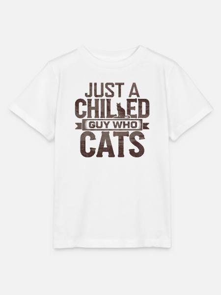 Entspanntes Katzenliebe-Design - Stanley/Stella Kinder T-Shirt MINI CREATOR - Weiß