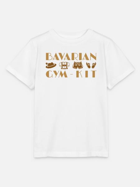 Bavarian Gym Kit Illustration - Stanley/Stella Kinder T-Shirt MINI CREATOR  - Weiß