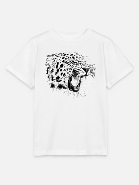 Leopard - Stanley/Stella Kinder T-Shirt MINI CREATOR - Weiß