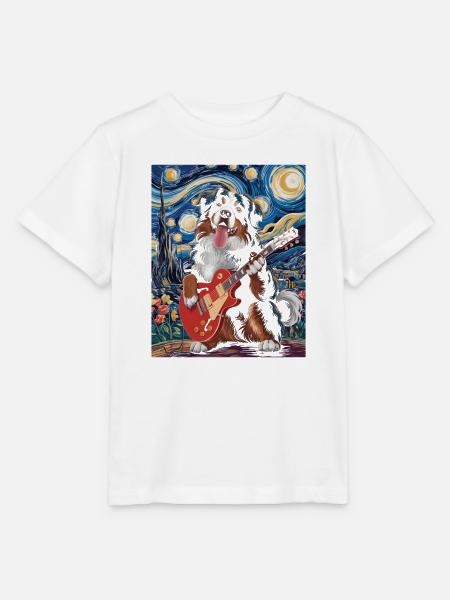 Hunde Starry Night Stil - Stanley/Stella Kinder T-Shirt MINI CREATOR - Weiß