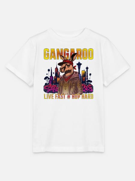 Gangaroo Urbanes Hip Hop Design - Stanley/Stella Kinder T-Shirt MINI CREATOR  - Weiß