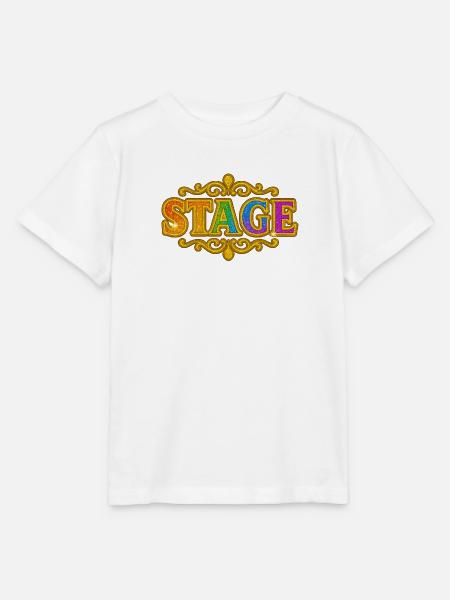 Bunter Theater-Stage Schriftzug - Stanley/Stella Kinder T-Shirt MINI CREATOR  - Weiß