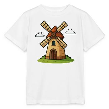 Märchenhafte Windmühle - Stanley/Stella Kinder T-Shirt MINI CREATOR  - Weiß - Vorne - Maike (125cm)
