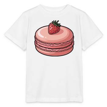 Strawberry Macaron Dessert - Stanley/Stella MINI CREATOR Kids’ T-Shirt - white - Front - Maike (125cm)