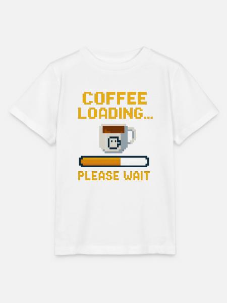 Coffee Loading… Please Wait - Stanley/Stella Kinder T-Shirt MINI CREATOR  - Weiß