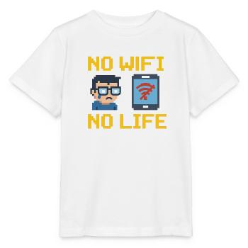 No WiFi, No Life - Stanley/Stella MINI CREATOR Kids’ T-Shirt - white - Front - Maike (125cm)