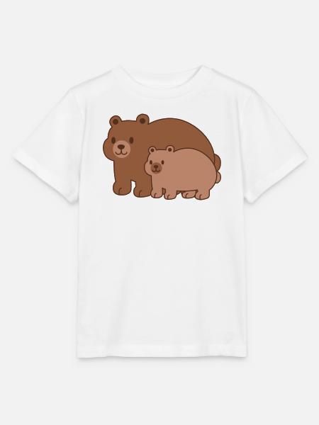 Bärenfamilie – Mama & Baby - Stanley/Stella Kinder T-Shirt MINI CREATOR  - Weiß