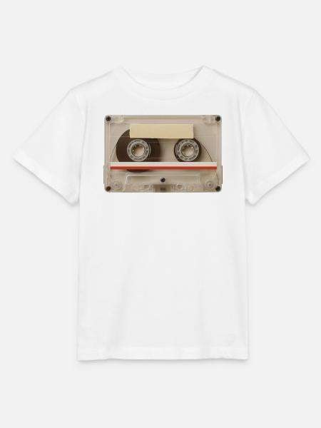 Transparente Kassette – Retro Mixtape - Stanley/Stella Kinder T-Shirt MINI CREATOR - Weiß