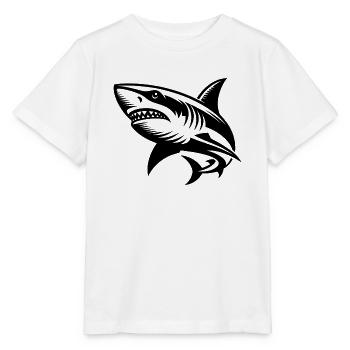 Großer Hochsee Hai Tattoo Taucher Design - Stanley/Stella Kinder T-Shirt MINI CREATOR  - Weiß - Vorne - Maike (125cm)