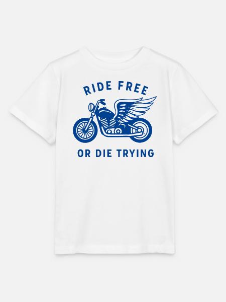 Winged Bicycle Ride Free Design - Stanley/Stella Kinder T-Shirt MINI CREATOR - Weiß