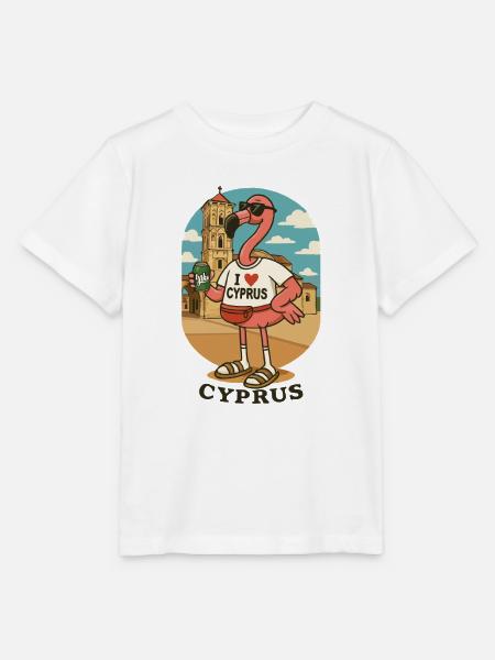 Zypriotischer Flamingo - Stanley/Stella Kinder T-Shirt MINI CREATOR - Weiß