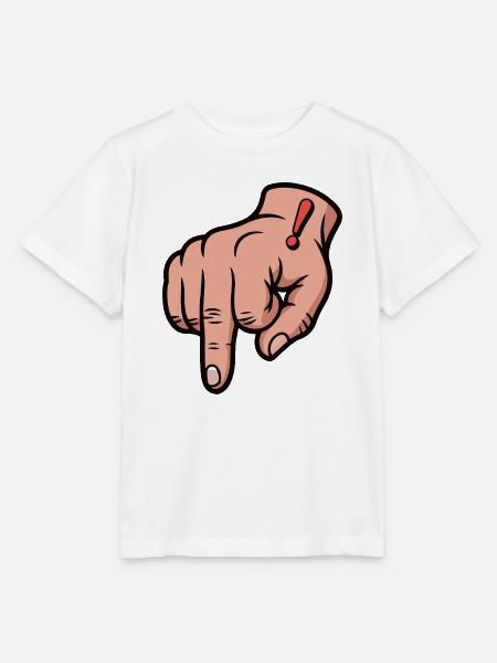 Fette rote Ausrufezeichen-Handillustration - Stanley/Stella Kinder T-Shirt MINI CREATOR  - Weiß