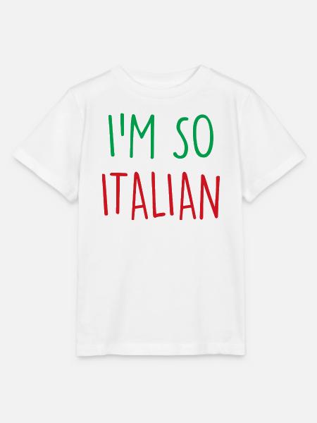 I'm so Italian - Stanley/Stella Kinder T-Shirt MINI CREATOR  - Weiß