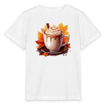 Cacao d'automne - T-shirt bio MINI CREATOR Stanley/Stella Enfant - blanc - Devant - Maike (125cm)