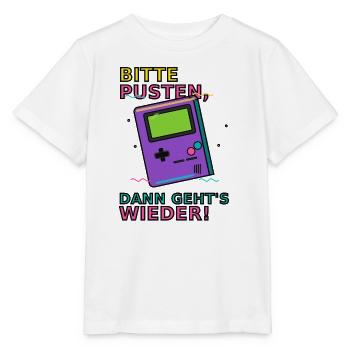 Retro Gaming Saying with Handheld Game Device Video Games - Stanley/Stella MINI CREATOR Kids’ T-Shirt - white - Front - Maike (125cm)