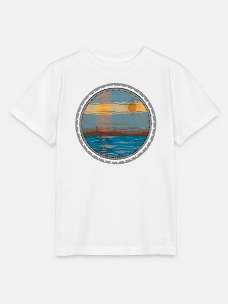 Sonnenuntergang am Wasser - Stanley/Stella Kinder T-Shirt MINI CREATOR - Weiß