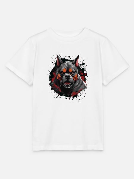 Bulldog Hund - Stanley/Stella Kinder T-Shirt MINI CREATOR  - Weiß