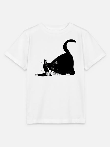 Katze - Stanley/Stella Kinder T-Shirt MINI CREATOR  - Weiß