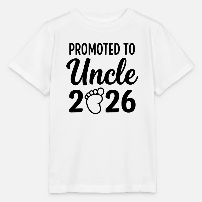 Promoted To Uncle 2026 - Stanley/Stella Kinder T-Shirt MINI CREATOR - Weiß
