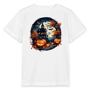 Halloween - Spukhaus & Kürbisse - Stanley/Stella Kinder T-Shirt MINI CREATOR  - Weiß - Vorne - Maike (125cm)
