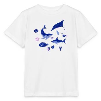 des Animaux Marins - T-shirt bio MINI CREATOR Stanley/Stella Enfant - blanc - Devant - Maike (125cm)
