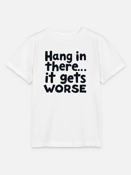 Bleib dran, es wird schlimmer - Stanley/Stella Kinder T-Shirt MINI CREATOR - Weiß