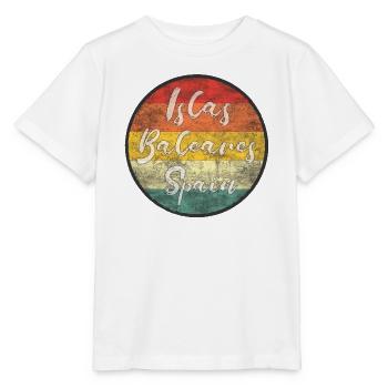 Balearen Vintage Flag Design - Stanley/Stella Kinder T-Shirt MINI CREATOR  - Weiß - Vorne - Maike (125cm)