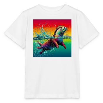 Otter - Stanley/Stella Kinder T-Shirt MINI CREATOR  - Weiß - Vorne - Maike (125cm)