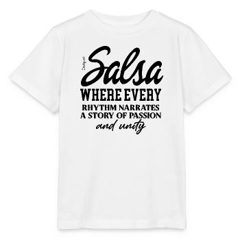 Salsa Dance Floor Cuba Latin Vibes Shirt - Stanley/Stella MINI CREATOR Kids’ T-Shirt - white - Front - Maike (125cm)