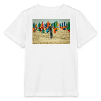 on the beach - Stanley/Stella MINI CREATOR Kids’ T-Shirt - white - Front - Maike (125cm)