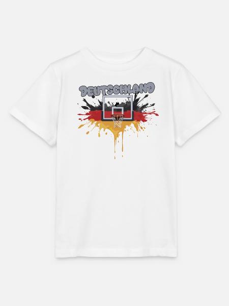 Deutschland Basketball Graffiti Design - Stanley/Stella Kinder T-Shirt MINI CREATOR  - Weiß